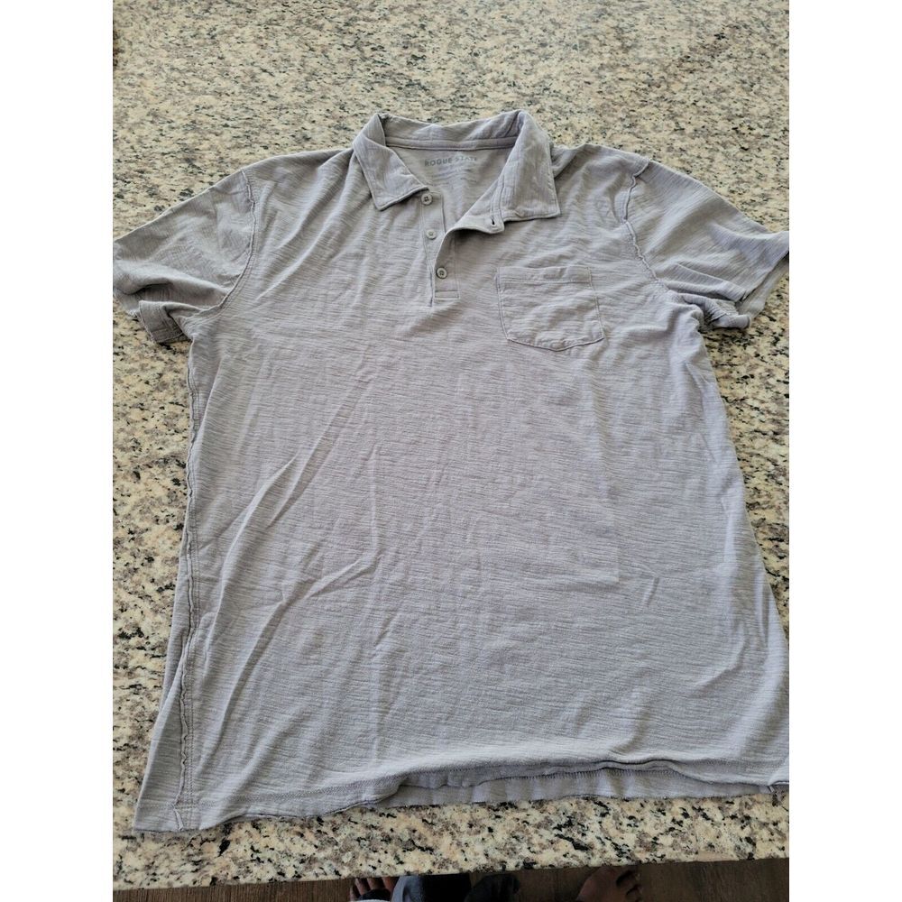 Rogue State Men Polo Shirt Gray‎ Size L